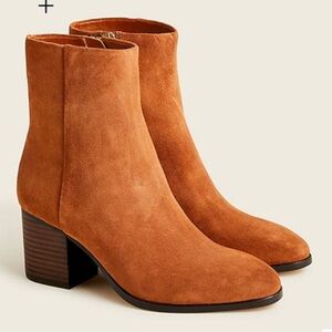 J.Crew New Sadie Stacked-Heel Boots in Suede